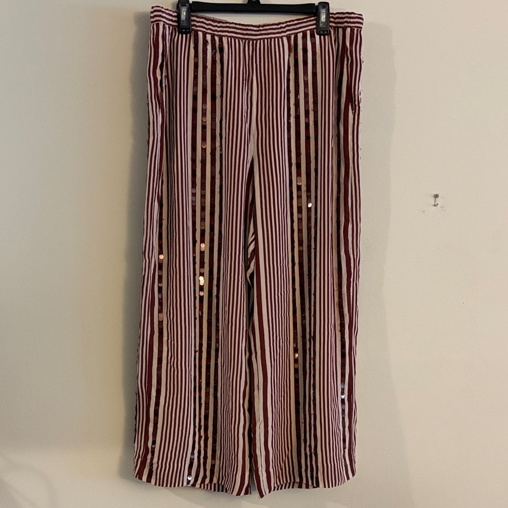 New J. Crew Collection High Rise Cropped Stratus Pant with Sequins Size 14 NWT - Picture 4 of 11